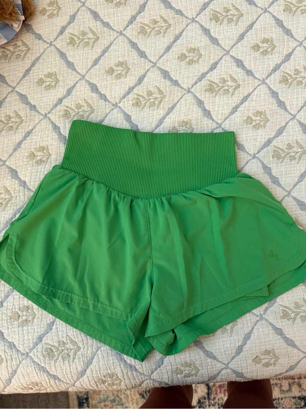 JoyLab Bright Green High-Waist Athletic Shorts